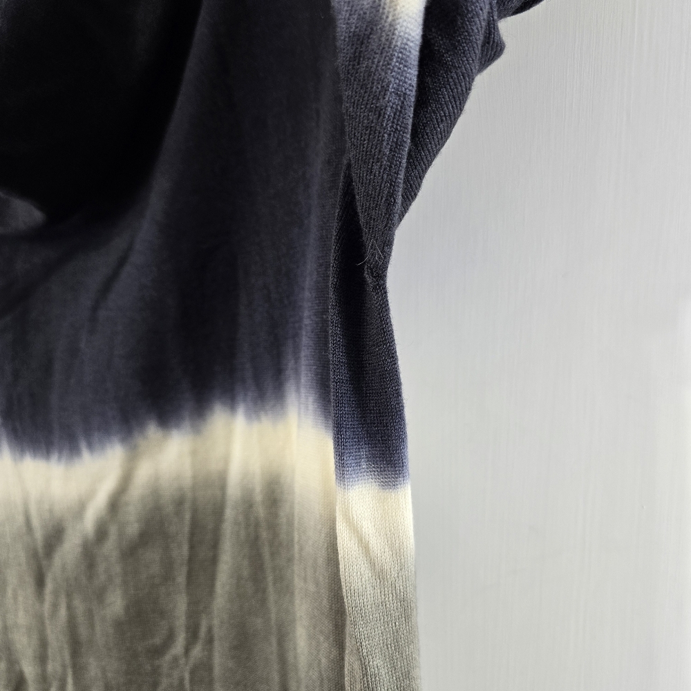 Elena Berton Virgin Wool Ombre Dip Tie Dye Long Sleeve Cowl Turtleneck Dress XL - Picture 2 of 14